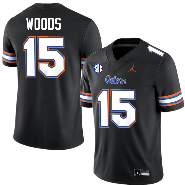 #15 Jayden Woods Gators Jersey,Florida Gators College Football Jerseys Stitched-Black